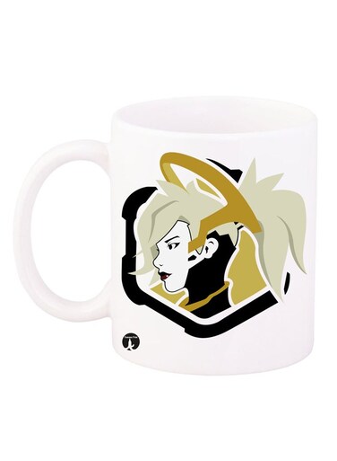 Overwatch Game Printed Coffee Mug White/Black/Beige