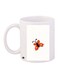 Butterfly Printed Coffee Mug White/Orange/Black 11ounce