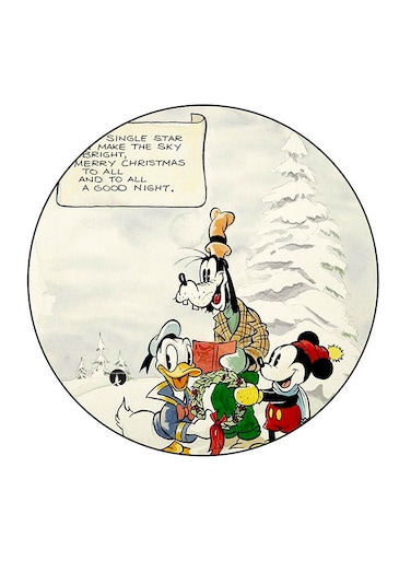 Disney Mickey Mouse Printed Fridge Magnet Multicolour 5.5 x 5.5cm