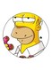 The Simpsons Printed Fridge Magnet Multicolour