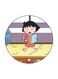 The Anime Chibi Maruko Chan Theme Printed Fridge Magnet k/Blue/White