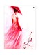 Women Printed Decorative Plate White/Pink 20x15cm