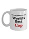 World's Best Cop Printed Coffee Mug White/Black/Red 8x8x9.5cm