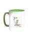 Pray Printed Coffee Mug Green/White 11ounce