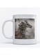 Deer and Leopard Printed Mug White/Grey/Brown