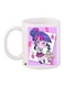 Anime Girl Printed Coffee Mug White/Pink/Purple 11ounce