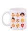 Carton Printed Coffee Mug White/Beige/Brown 11ounce