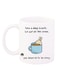 Printed Coffee Mug White/Black/Blue 12ounce