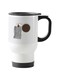 Printed Stainless Steel Travel Mug White 13centimeter