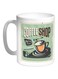 Old Caffee Shop Printed Coffee Mug White/Green/Black 325ml
