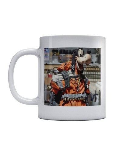 Goofy Printed Mug White/Orange/Black