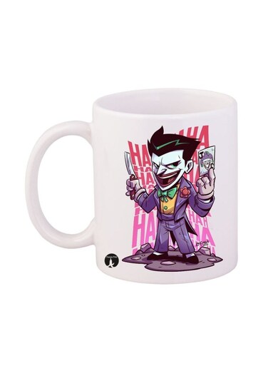 The Joker Printed Mug White/Purple/Pink