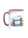 Bridge Of London Printed Coffee Mug Pink/White 11ounce