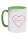 Happy Mother's Day Printed Coffee Mug Green/White/Pink 325ml