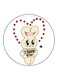 Rabbit Printed Fridge Magnet Multicolour