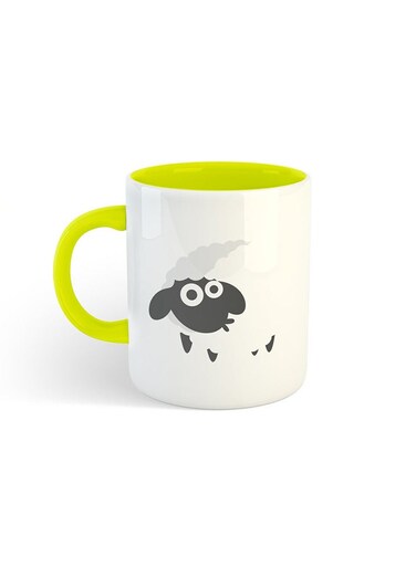 Eid Al-Adha Sheep Printed Mug White/Yellow