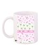 Floral Printed Coffee Mug White/Pink/Green 11ounce