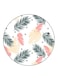 Leafs Printed Fridge Magnet Round Multicolour