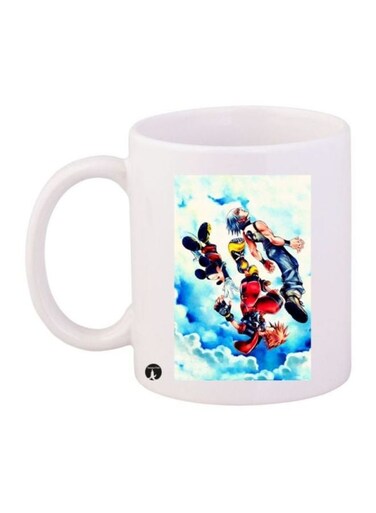 Kingdom Hearts Printed Coffee Mug White/Blue/Red