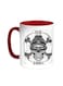 Skull Iced Printed Coffee Mug Red/White 11ounce