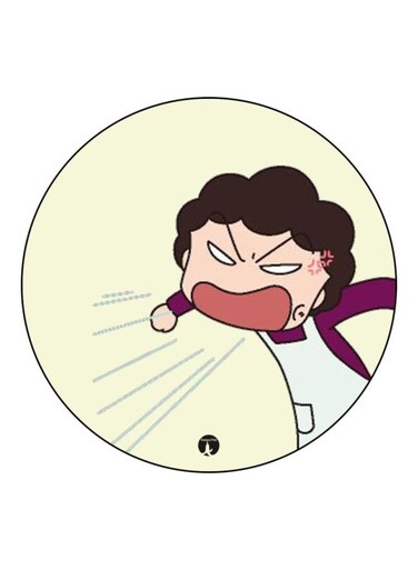 Anime Chibi Maruko Chan Theme Printed Fridge Magnet Purple/White/Brown
