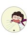 Anime Chibi Maruko Chan Theme Printed Fridge Magnet Purple/White/Brown