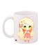 Cartoon Printed Coffee Mug White/Beige/Pink 11ounce