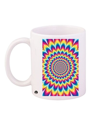 Graphic Printed Coffee Mug White/Pink/Yellow
