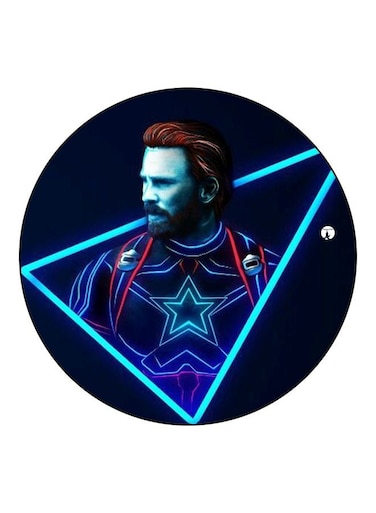 Captain America Printed Fridge Magnet Black/Blue/Red 5.5cm