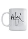 Relax Printed Ceramic Mug White/Black