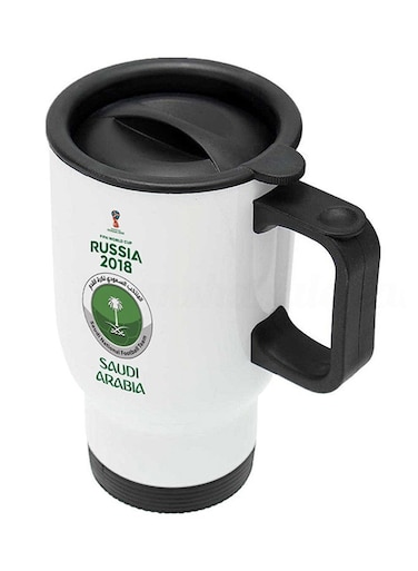 FIFA World Cup 2018 Saudi Arabia Football Team Printed Car Mug White/Black 11ounce