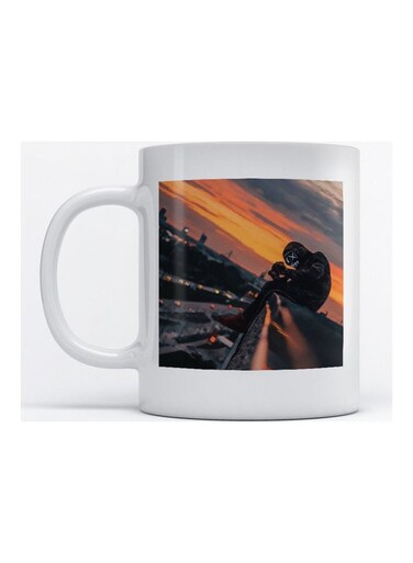 Mug Neon Mask For Coffee And Tea White
