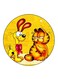 Garfield Printed Fridge Magnet Round Multicolour