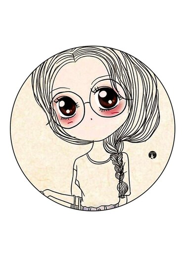 Girl Printed Fridge Magnet Multicolour