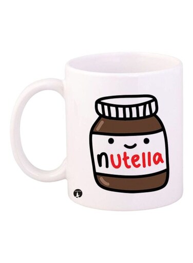 Nutella Printed Mug White/Brown/Red Standard Size