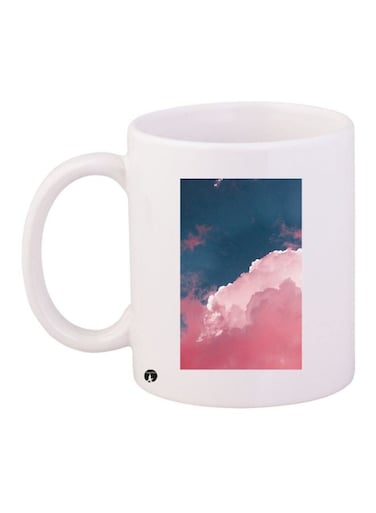 Sky Printed Coffee Mug White/Blue/Pink 11ounce