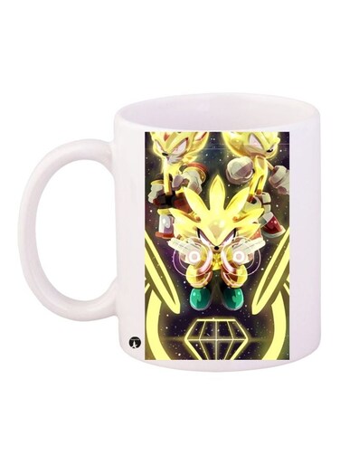 Printed Coffee Mug White/Yellow/Black