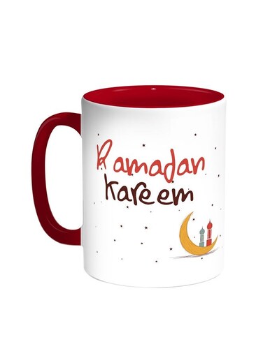 Ramadan Kareem Printed Coffee Mug Red/White 11ounce