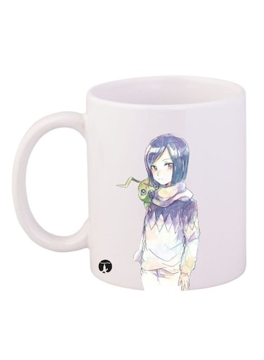 The Anime Digimon Mug White/Blue/Green 12ounce