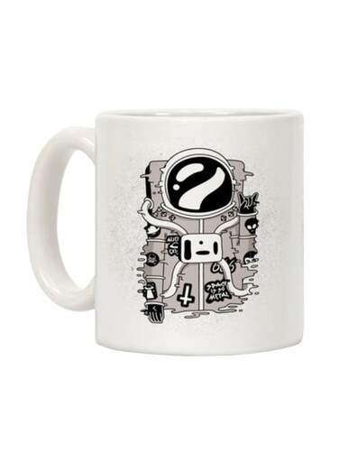 Space Is So Metal Printed Ceramic Coffee Mug White