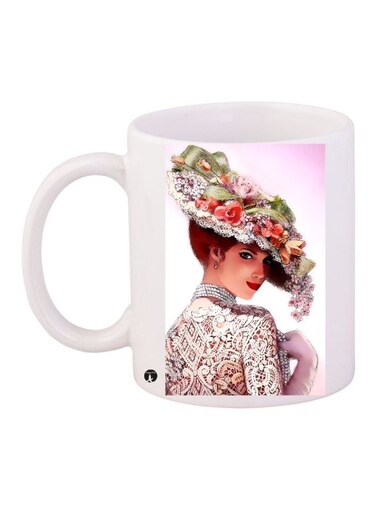 Princess Printed Coffee Mug White/Pink/Green