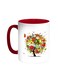 Romantic Printed Coffee Mug Red/White 11ounce