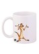Durable Heat-Resistant Thick Wall Designed Ergonomic Handled Disney Printed Mug White/Brown/Beige 11ounce