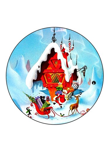 Santa Claus Printed Fridge Magnet Multicolour