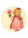 Girl Printed Fridge Magnet Multicolour