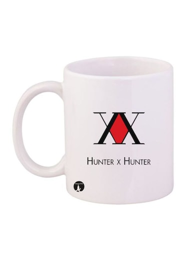 Hunter X Hunter Printed Mug White/Black/Red 12ounce