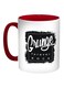 Grunge Forever Rock Printed Coffee Mug Red/White/Black 11ounce