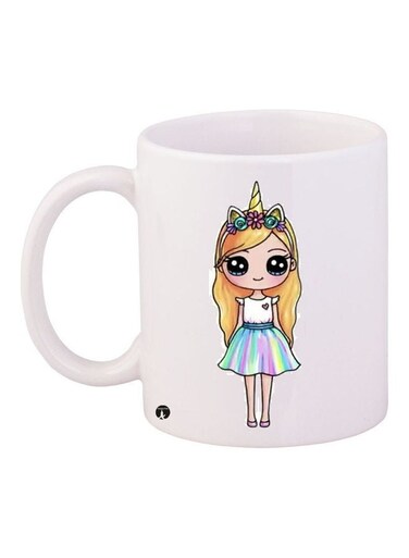 Printed Ceramic Coffee Mug Multicolour