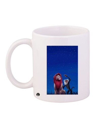 Simba Printed Coffee Mug White/Blue/Red 11ounce
