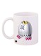 Digimon Printed Mug White/Gold/Pink 12ounce
